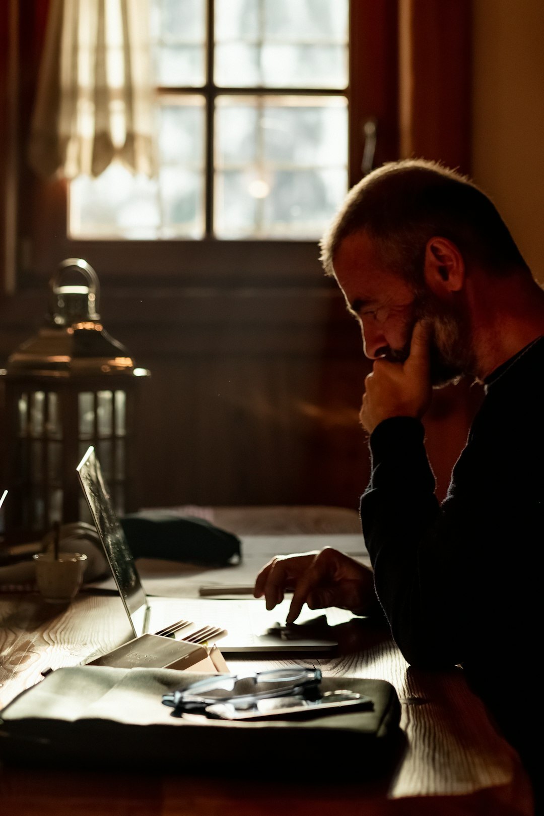 mystery author at work