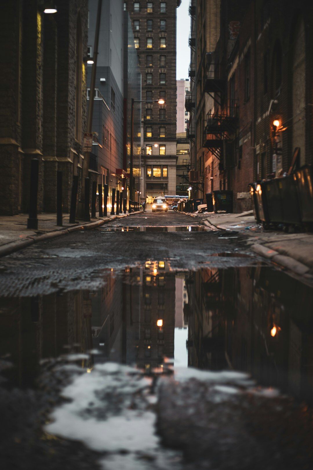 rainy night street