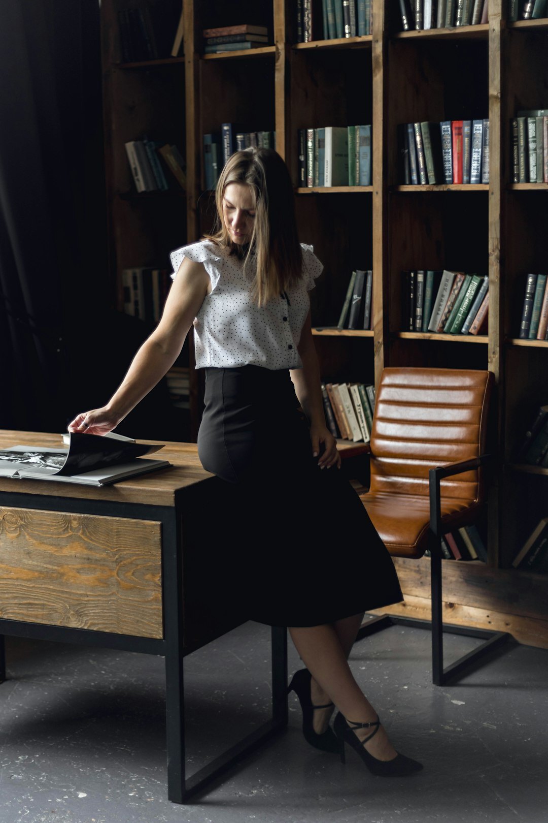 author writing at desk